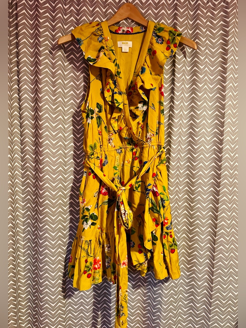 Anthropologie / Maeve | Floral-Wrap Mini Dress, size S - Picture 4 of 9